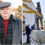 American daroval bronzovu sochu oravskej dedine