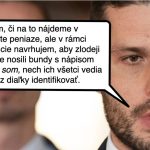 Cynicka obluda Lacnejsia verzia bundy s napisom