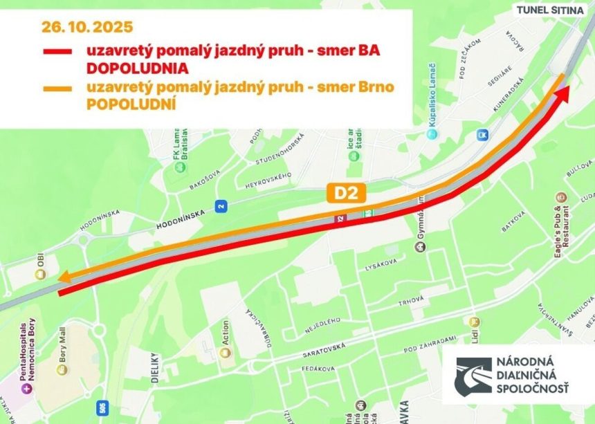 Dopravne obmedzenia na bratislavskej D2 sa skratia