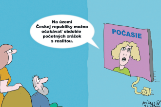Karikatura dna Prepodved pocasia pre Cesko