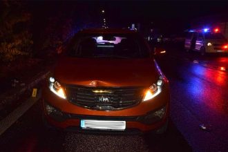 S 25 a 35 promile vbehli autu do cesty