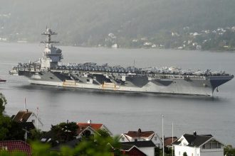 Uderna skupina lietadlovej lode USS Gerald R Ford pri Latinskej Amerike