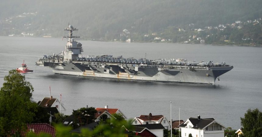 Uderna skupina lietadlovej lode USS Gerald R Ford pri Latinskej Amerike