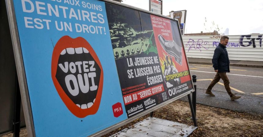 Svajciari v referende hlasuju o obcianskej sluzbe a dani