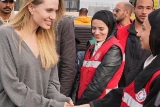 Angelina Jolieova navstivila egyptsku stranu Rafahu do Gazy