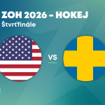 ONLINE USA Svedsko dnes hokej na ZOH 2026 ZIVE stvrtfinale