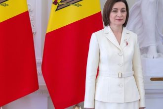 Bratislava bola vyzdobena vlajkami Moldavska pred prichodom prezidentky Sanduovej