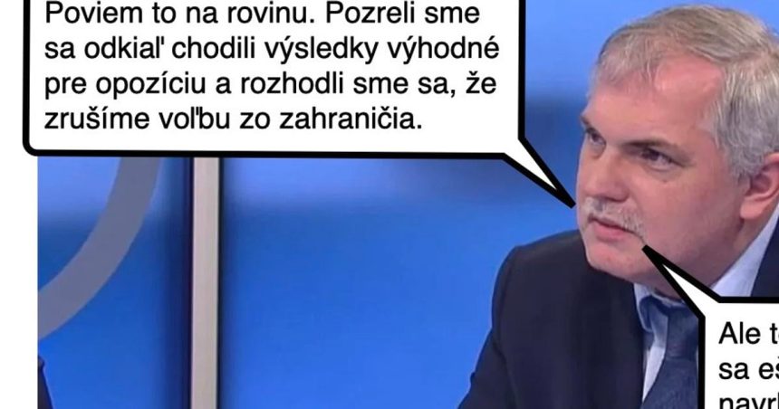 Cynicka obluda Uprimny poslanec Michelko