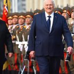 Kim Cong un privital v Pchjongjangu Lukasenka