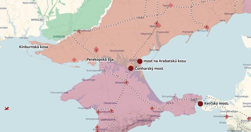 Ukrajina uz znicila dolezite mosty na Kryme Rusi zazivaju na polostrove logisticku krizu