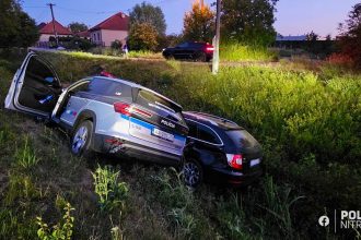 Policia prenasledovala opiteho vodica Nakoniec sa ich autazrazili a skoncili v odvodnovacom kanali