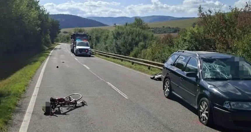 Cyklista zomrel po zrážke s autom v okrese Bardejov