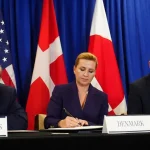 Trump a dánska premiérka Mette Frederiksenová