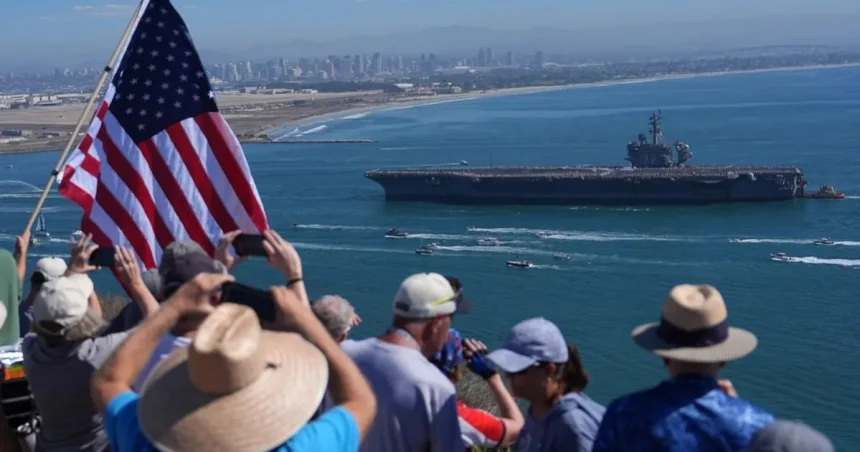 Americká lietadlová loď USS Abraham Lincoln vo vodách