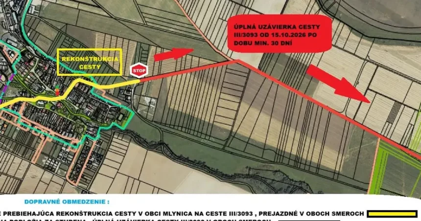 Cesta tretej triedy z Mlynice na Kežmarok bude uzavretá do konca roka