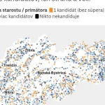 Hlas a Sme rodina klesajú, Republika a nezávislí rastú. Mapy kandidátok