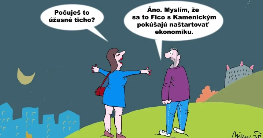 Karikatúra dňa: Úžasné ticho, až to zabolí – aktuálny pohľad