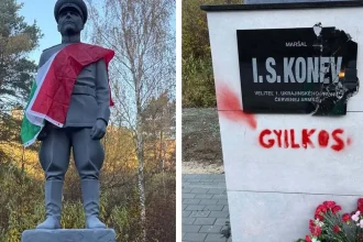 Vandali poškodili sochu maršala Koneva v deň výročia povstania